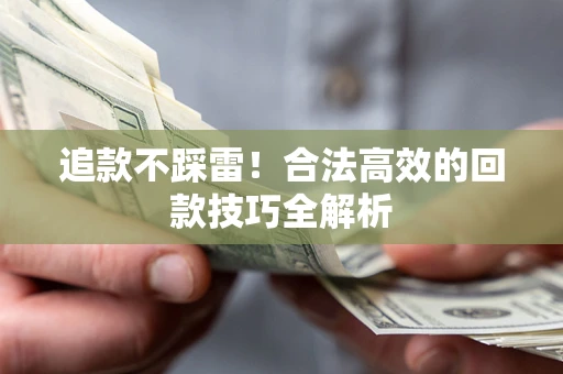 武汉追款不踩雷!合法高效的回款技巧全解析 武汉追款不踩雷!合法高效的回款技巧全解析